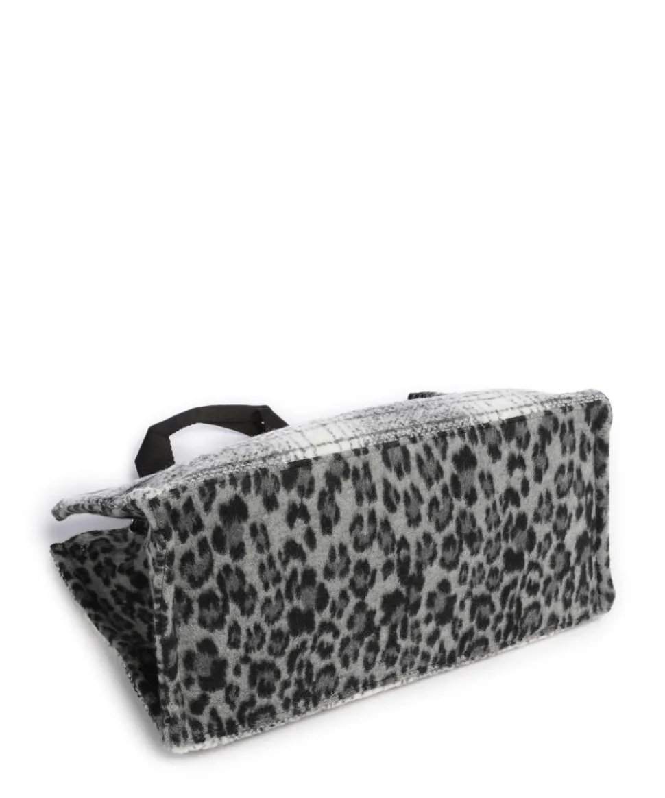 L Handtasche Polyester grau/schwarz