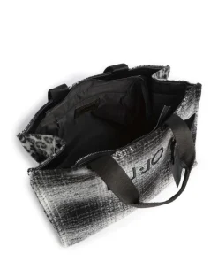 L Handtasche Polyester grau/schwarz