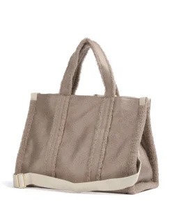 L Shopper Lederimitat hellbraun