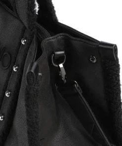 L Shopper Lederimitat schwarz