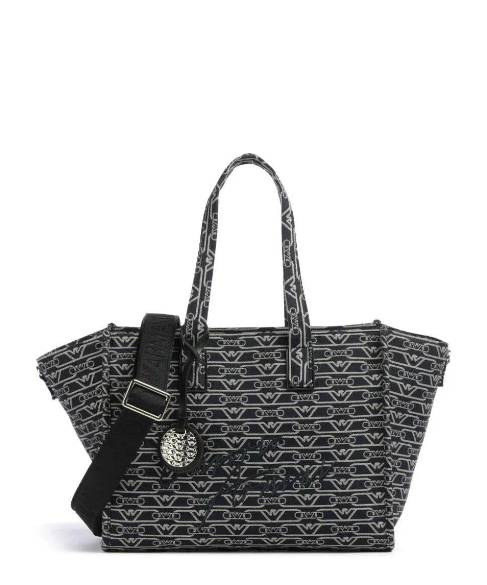 La Gio Shopper Canvas blau/beige