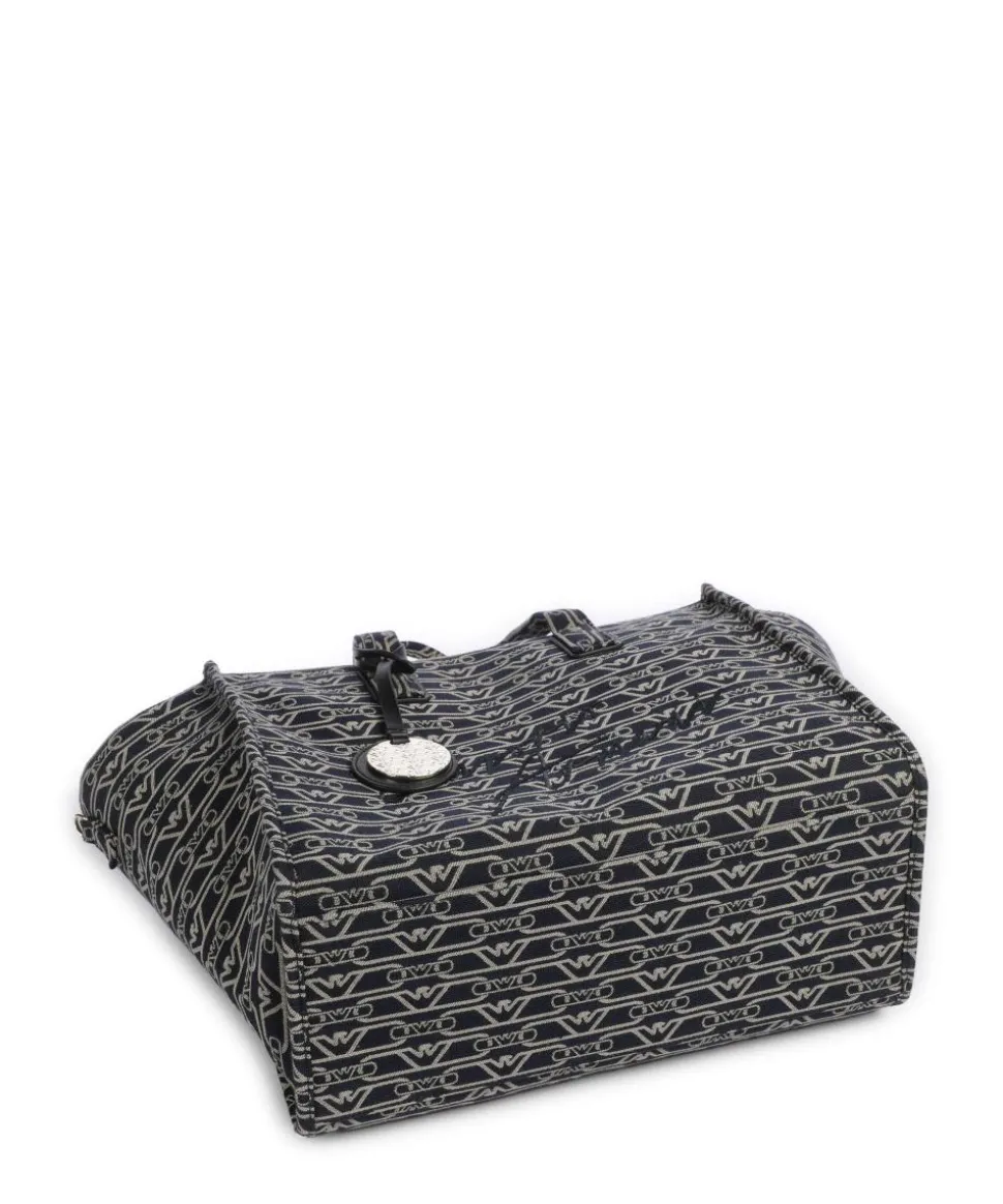 La Gio Shopper Canvas blau/beige