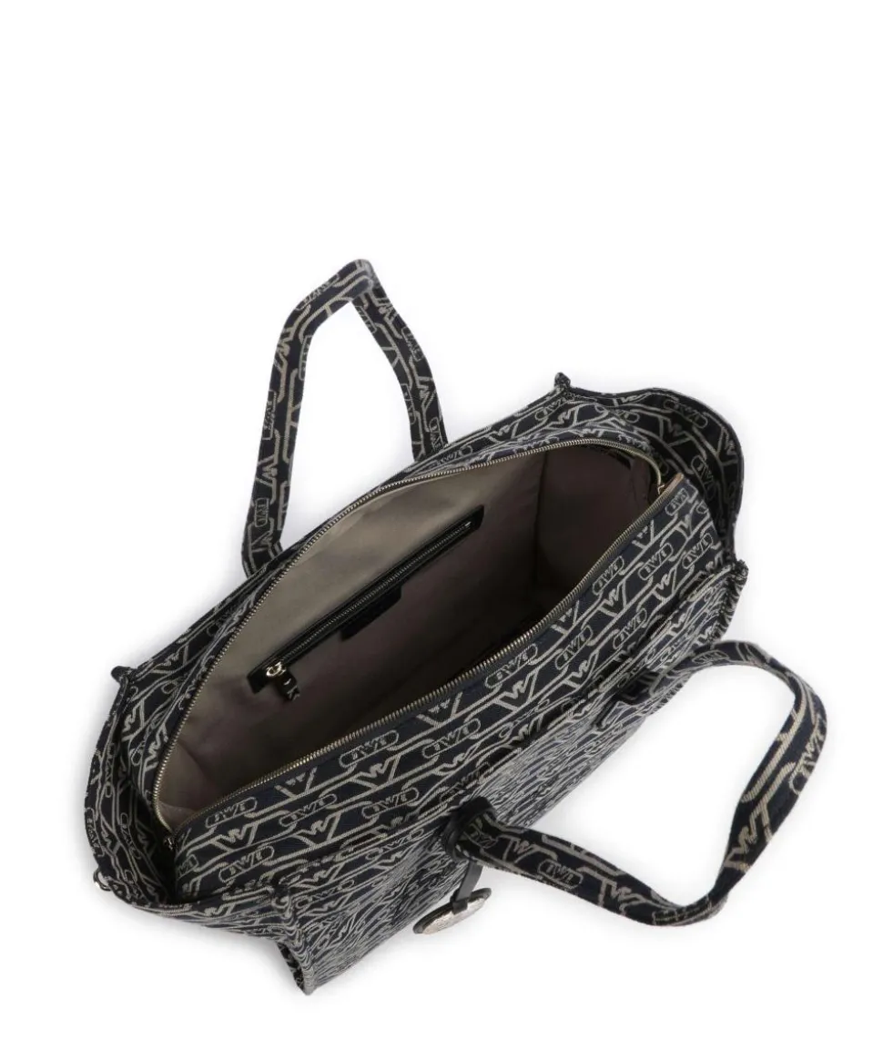 La Gio Shopper Canvas blau/beige