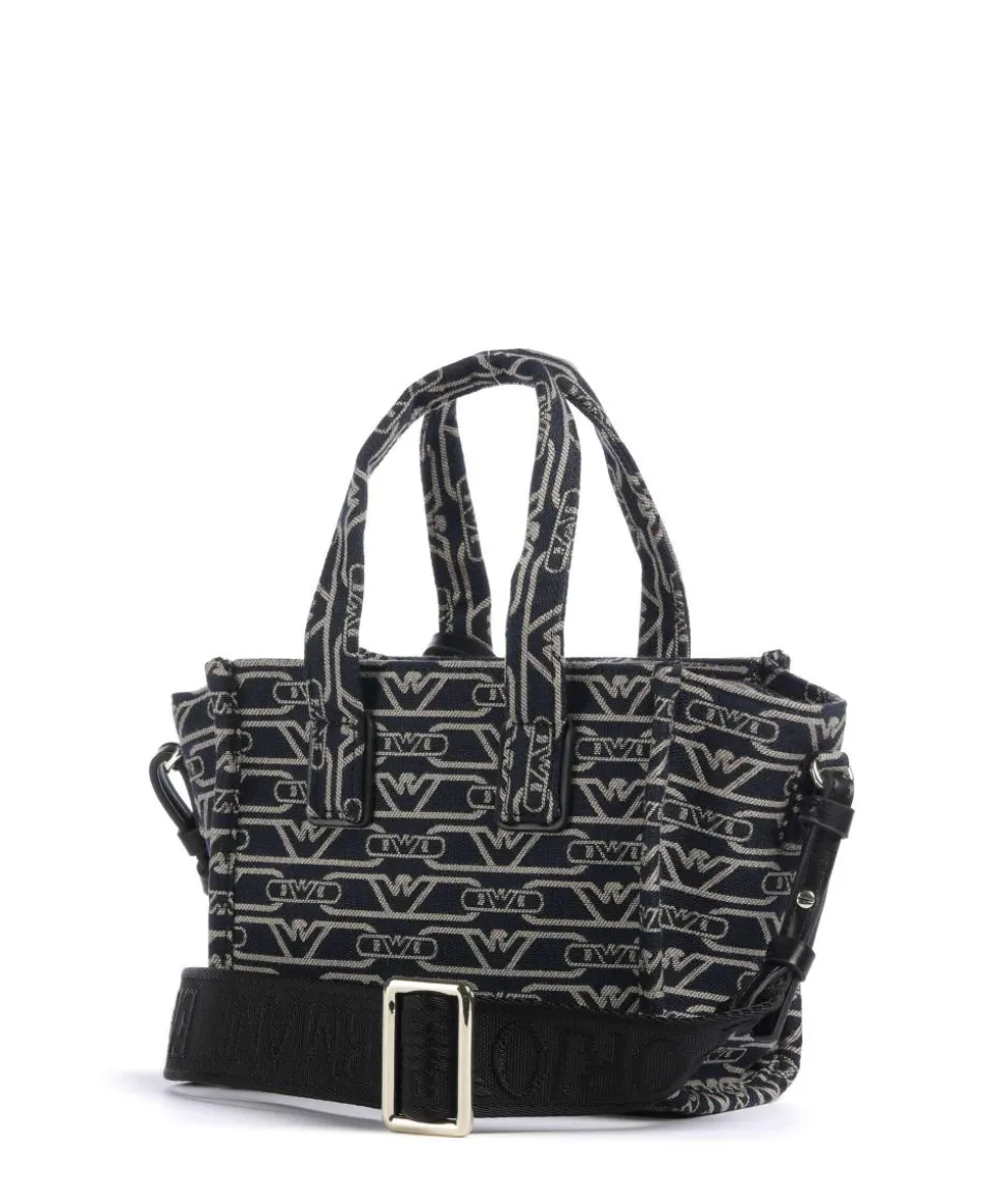 La Gio Umhängetasche Canvas blau/beige