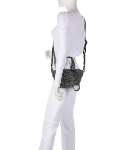 La Gio Umhängetasche Canvas blau/beige