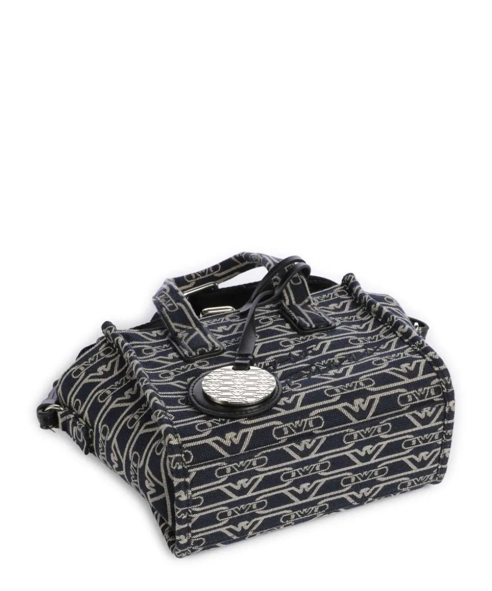 La Gio Umhängetasche Canvas blau/beige