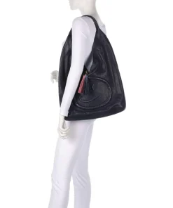 Lachnerstrasse 5 Shopper genarbtes Rindsleder navy