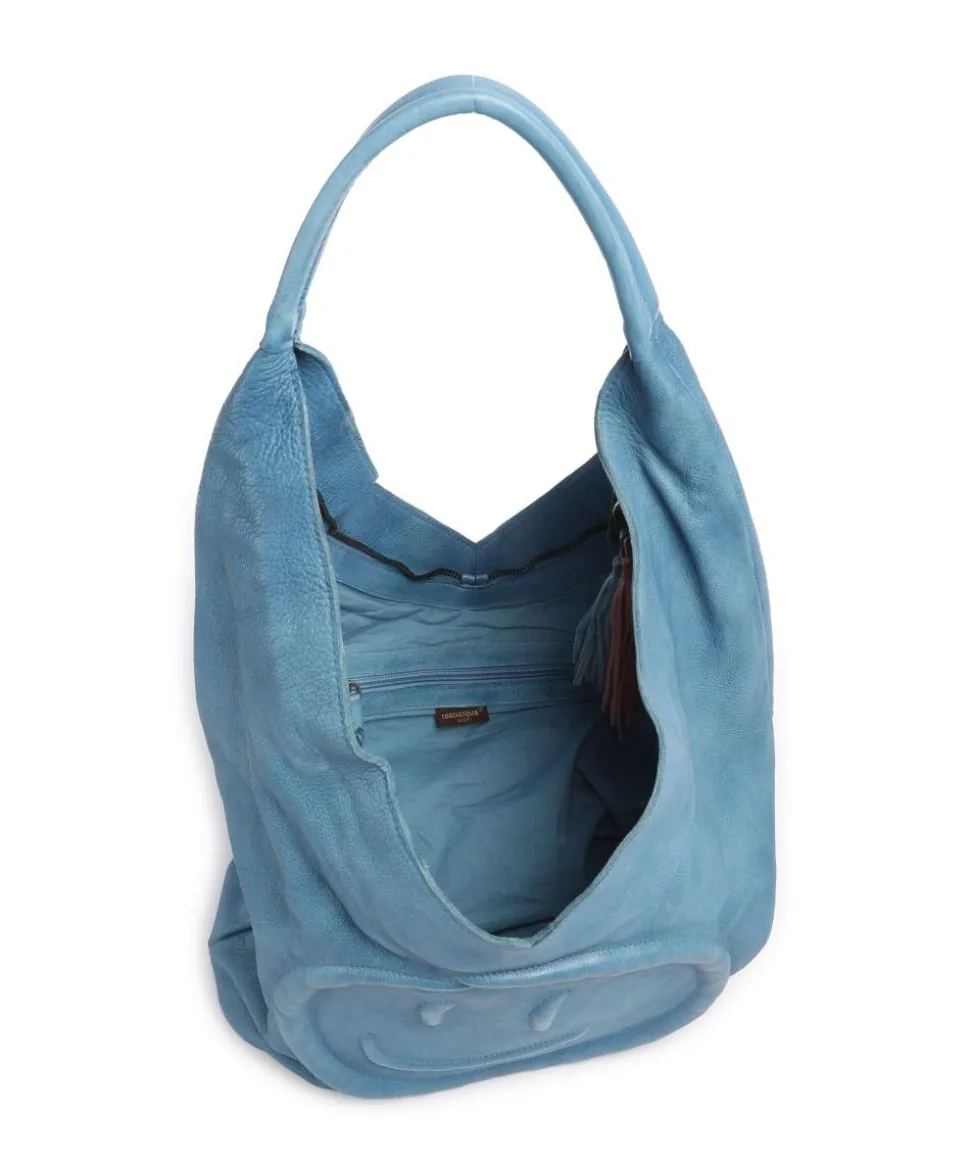 Lachnerstrasse 5 Shopper genarbtes Rindsleder blau