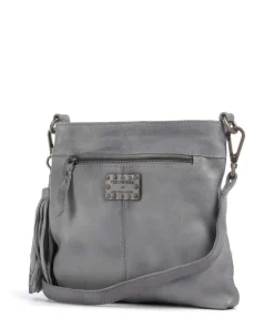Lachnerstrasse 4 Umhängetasche genarbtes Rindsleder grau