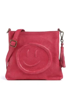 Lachnerstrasse 4 Umhängetasche genarbtes Rindsleder pink