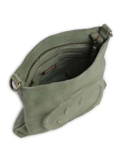 Lachnerstrasse 4 Umhängetasche genarbtes Rindsleder grün