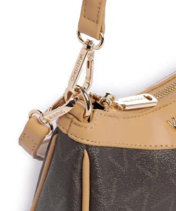 Lady Re Schultertasche Lederimitat dunkelbraun