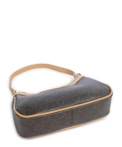 Lady Re Schultertasche Lederimitat dunkelbraun