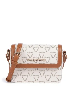 Lady Re Umhängetasche Lederimitat weiß/braun