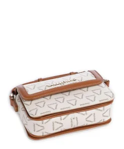 Lady Re Umhängetasche Lederimitat weiß/braun