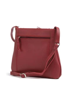 Laguna Umhängetasche Leder dunkelrot