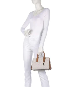 Laila Handtasche Canvas elfenbein/braun