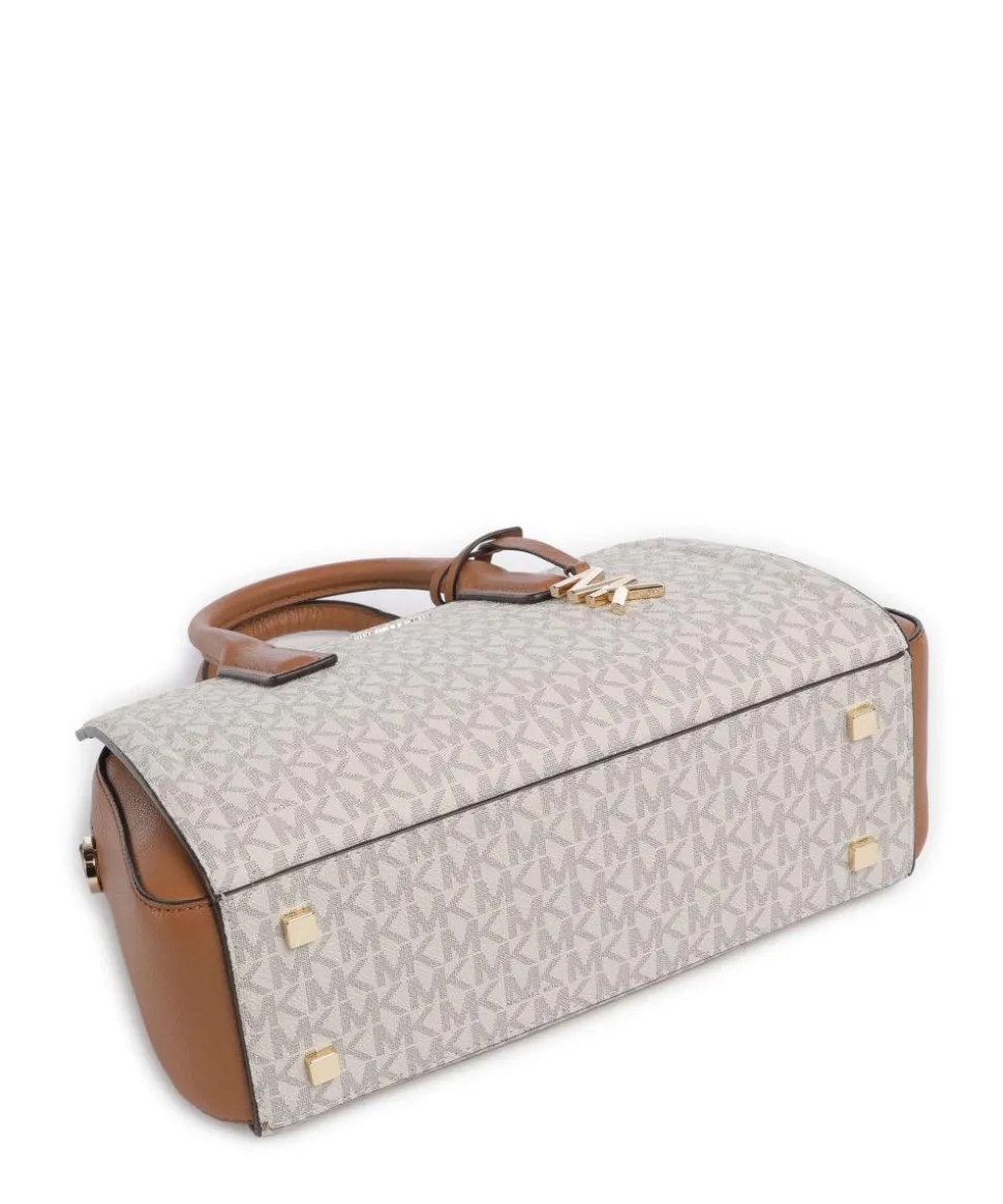 Laila Handtasche Canvas elfenbein/braun