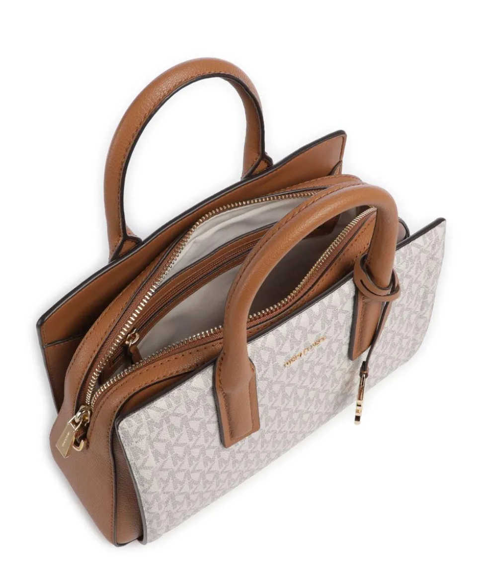 Laila Handtasche Canvas elfenbein/braun