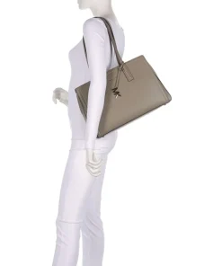 Laila Medium Shopper genarbtes Rindsleder taupe