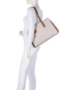 Laila Shopper Canvas elfenbein/braun