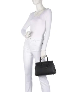 Laila Small Handtasche genarbtes Rindsleder schwarz