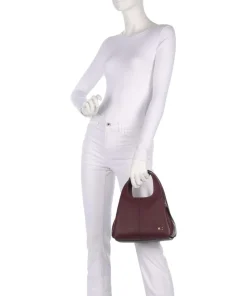 Lana 23 Handtasche genarbtes Leder wein