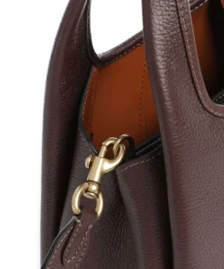 Lana 23 Handtasche genarbtes Leder dunkelbraun