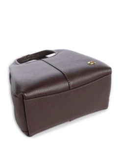 Lana 23 Handtasche genarbtes Leder dunkelbraun