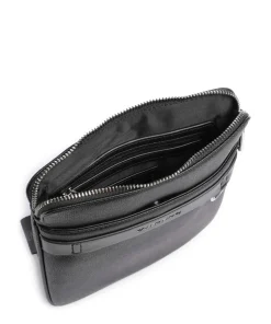 Landon Umhängetasche Lederimitat schwarz