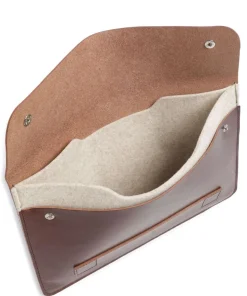 Laptophülle 13″ fein genarbtes Rindsleder dunkelbraun