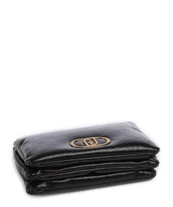 Lapuffy Schultertasche Lederimitat schwarz