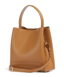 Laurie Handtasche fein genarbtes Leder hellbraun