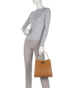 Laurie Handtasche fein genarbtes Leder hellbraun