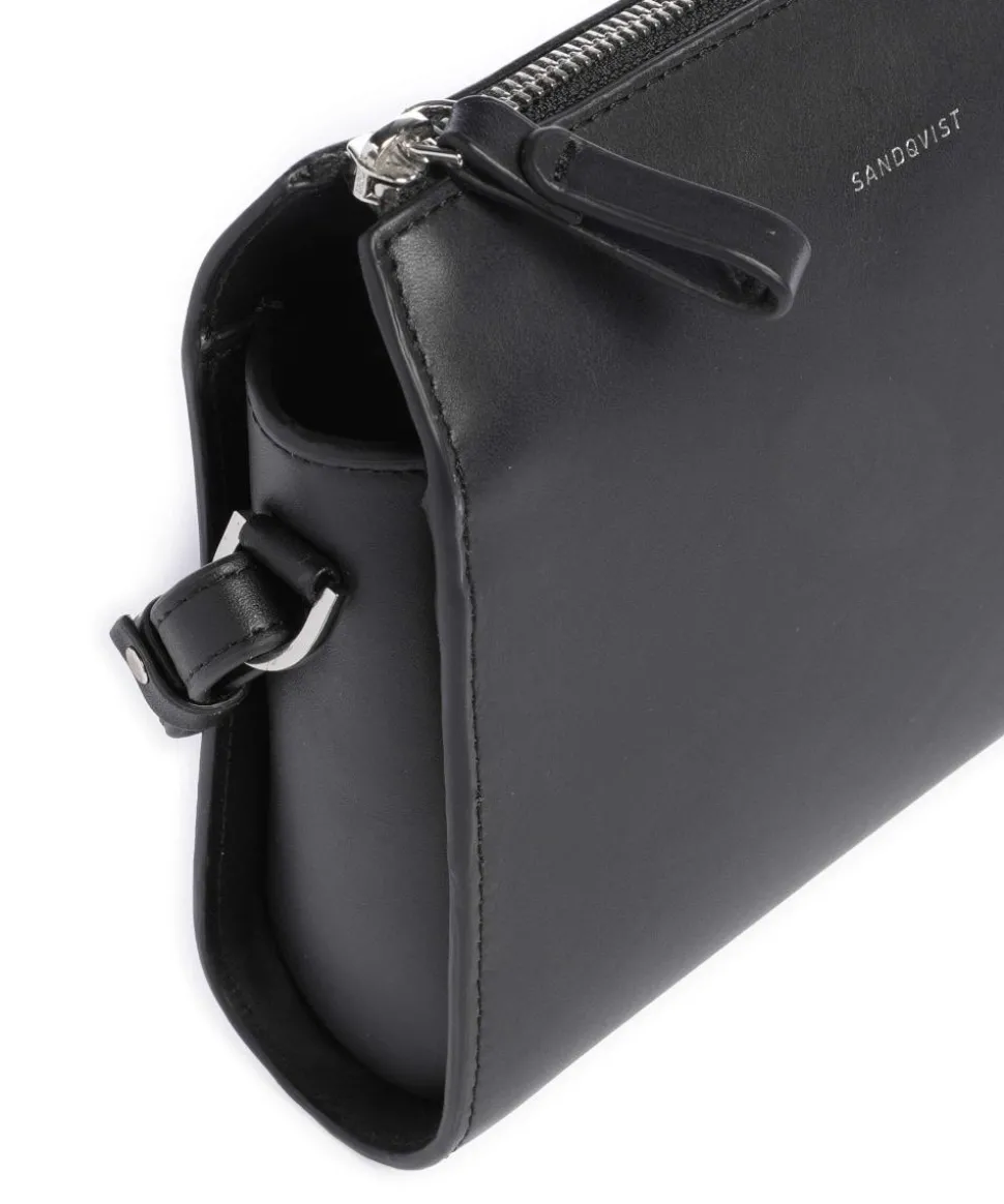 Leather Classics Frances Umhängetasche fein genarbtes Rindsleder schwarz