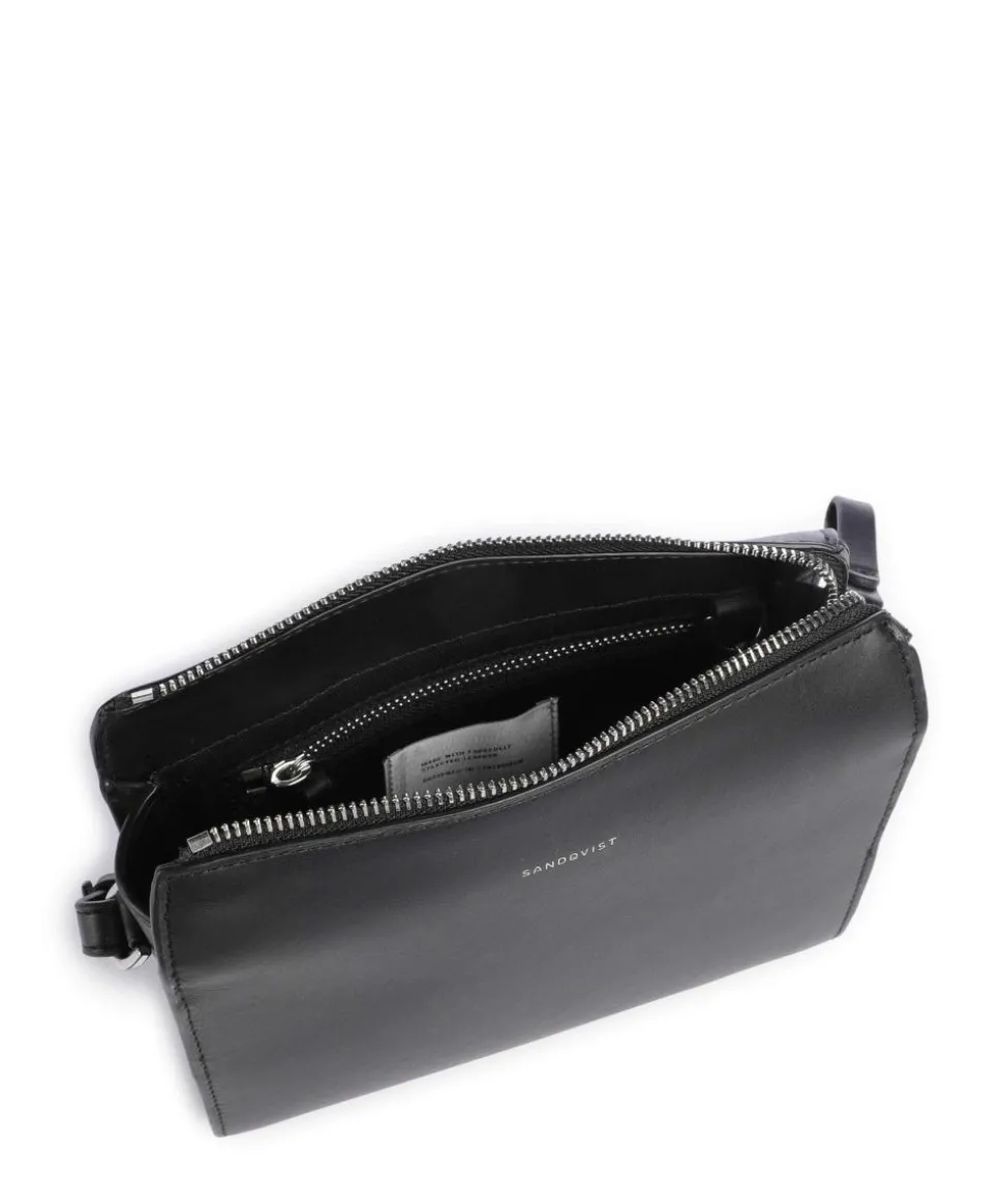 Leather Classics Frances Umhängetasche fein genarbtes Rindsleder schwarz