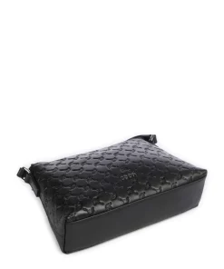 Leggero Stampa Karlie Umhängetasche geprägtes Kalbsleder schwarz