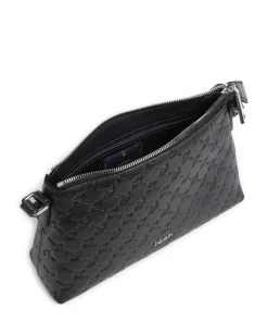 Leggero Stampa Karlie Umhängetasche geprägtes Kalbsleder schwarz