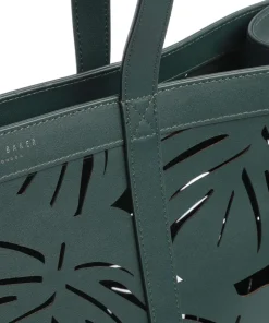 Leiian Shopper fein genarbtes Rindsleder dunkelgrün