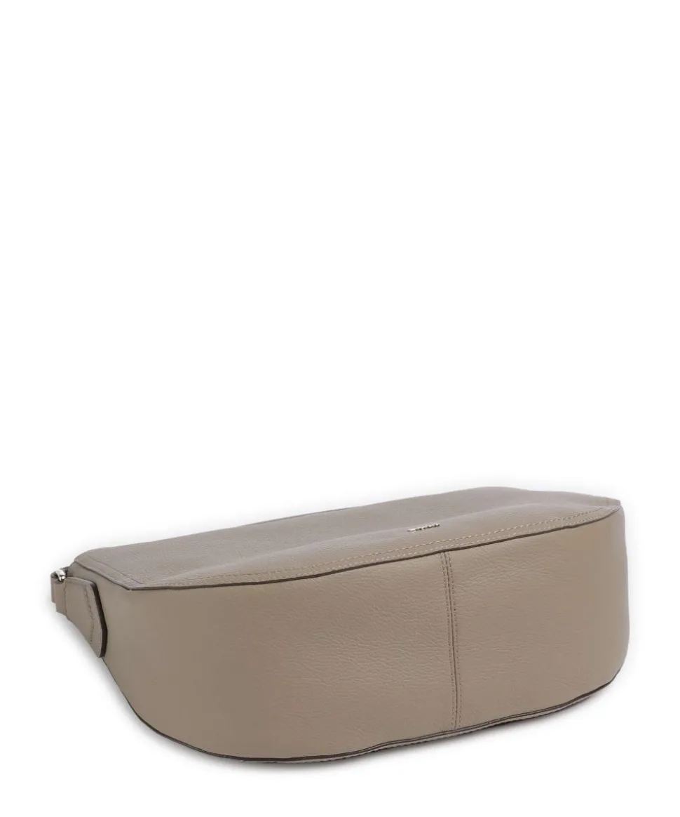 Lenah Beuteltasche genarbtes Rindsleder taupe