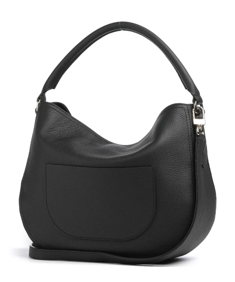 Lenah Beuteltasche genarbtes Rindsleder schwarz