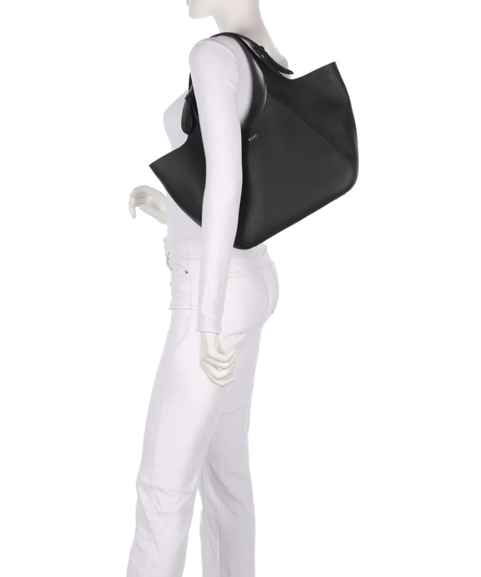 Lenah Big Shopper genarbtes Rindsleder schwarz