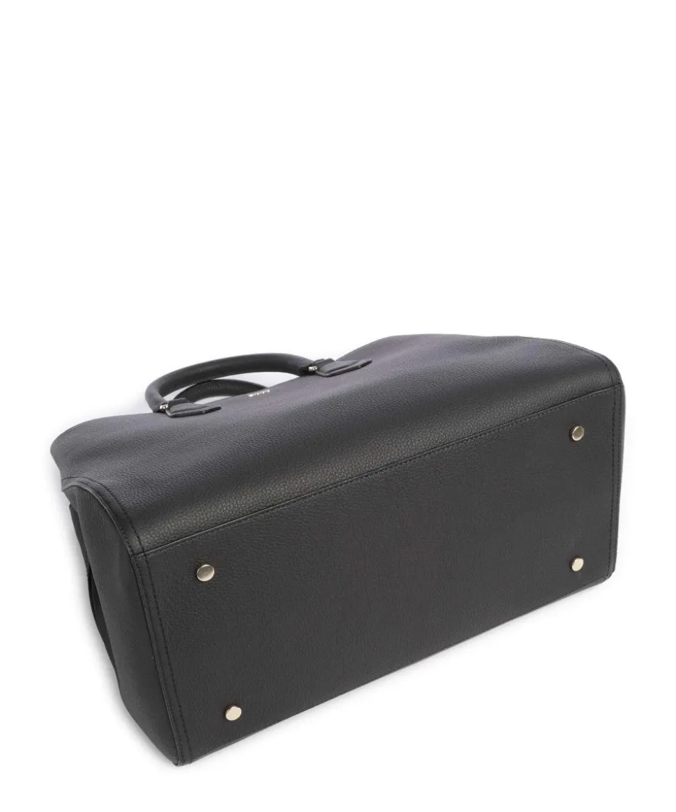 Lenah Handtasche 13″ genarbtes Rindsleder schwarz