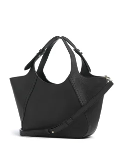 Lenah Small Handtasche genarbtes Rindsleder schwarz