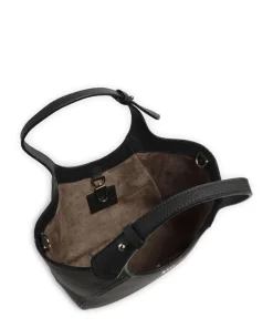 Lenah Small Handtasche genarbtes Rindsleder schwarz