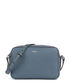 Lenah Umhängetasche genarbtes Rindsleder blaugrau