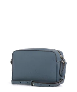 Lenah Umhängetasche genarbtes Rindsleder blaugrau