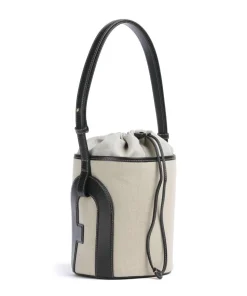 Lido S Bucket bag Canvas beige/schwarz