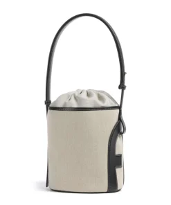 Lido S Bucket bag Canvas beige/schwarz