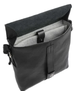 Lift Umhängetasche genarbtes Leder schwarz